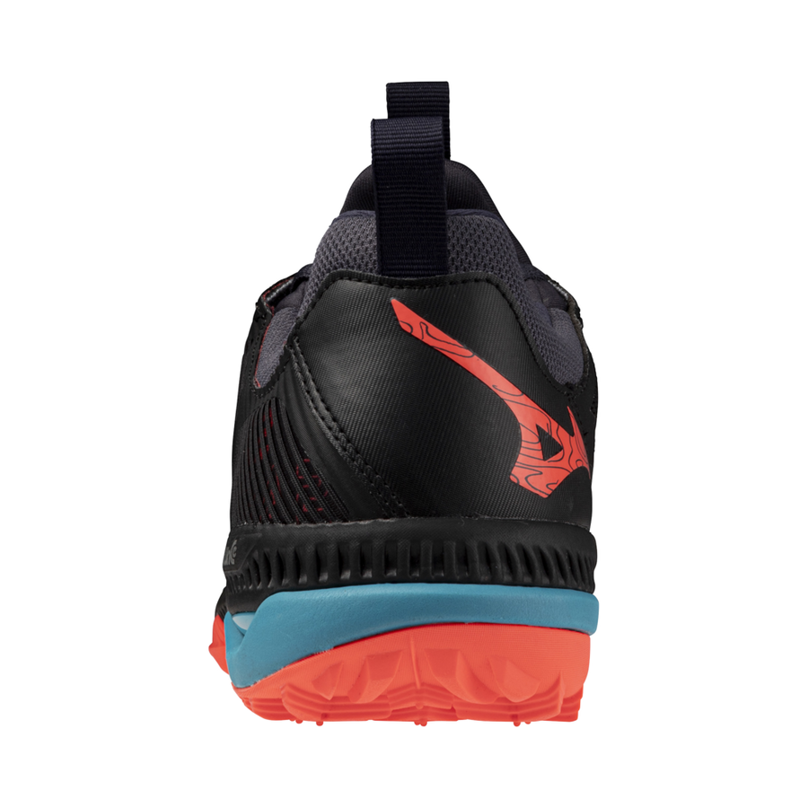 Mizuno WAVE PANTHERA 2 Black/Neon Flame/Peacock Blue